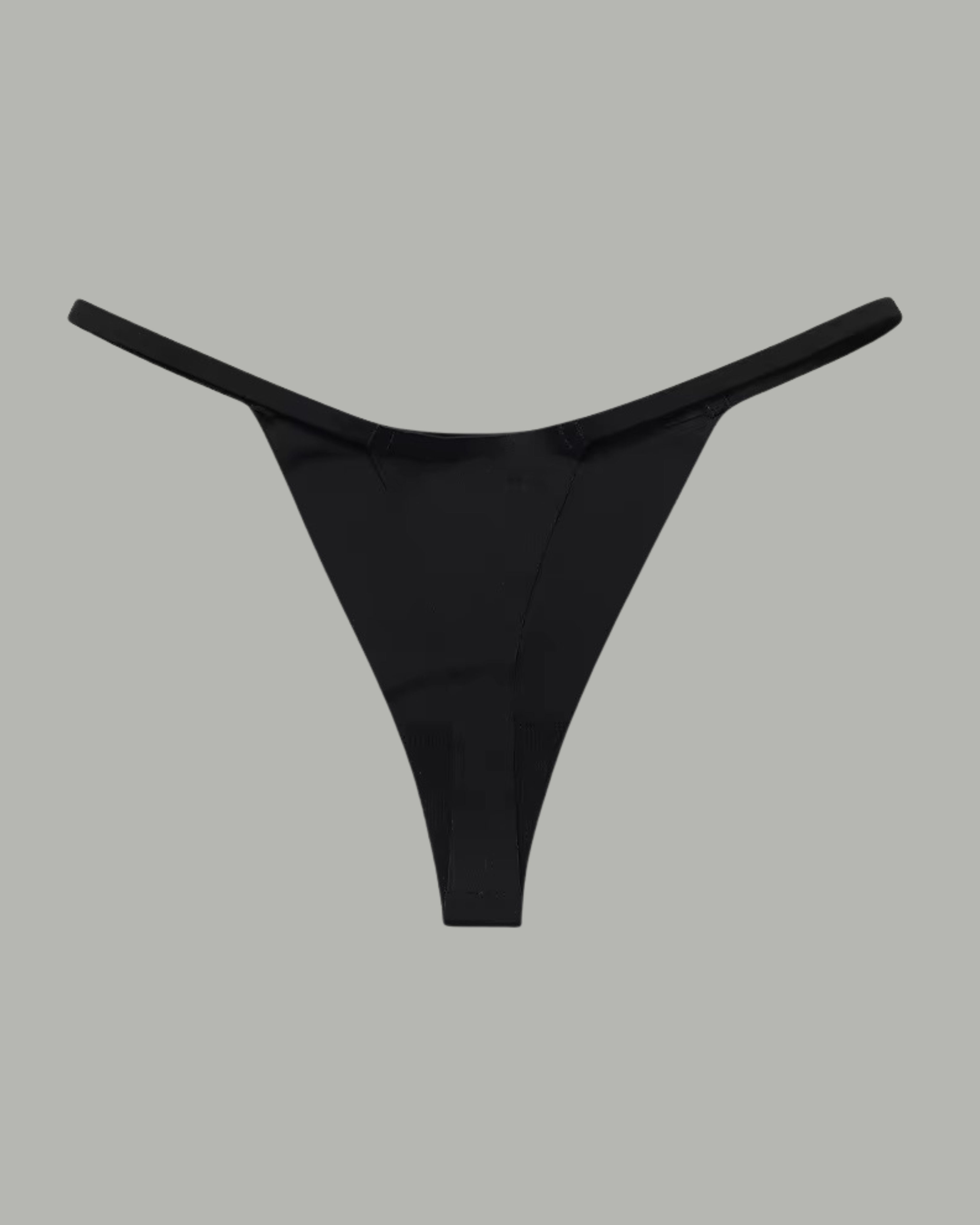 The Kylie Skin Yoga Thong in black – ultra-soft seamless thong designed for movement, comfort, and sensual confidence by SELF Seductions