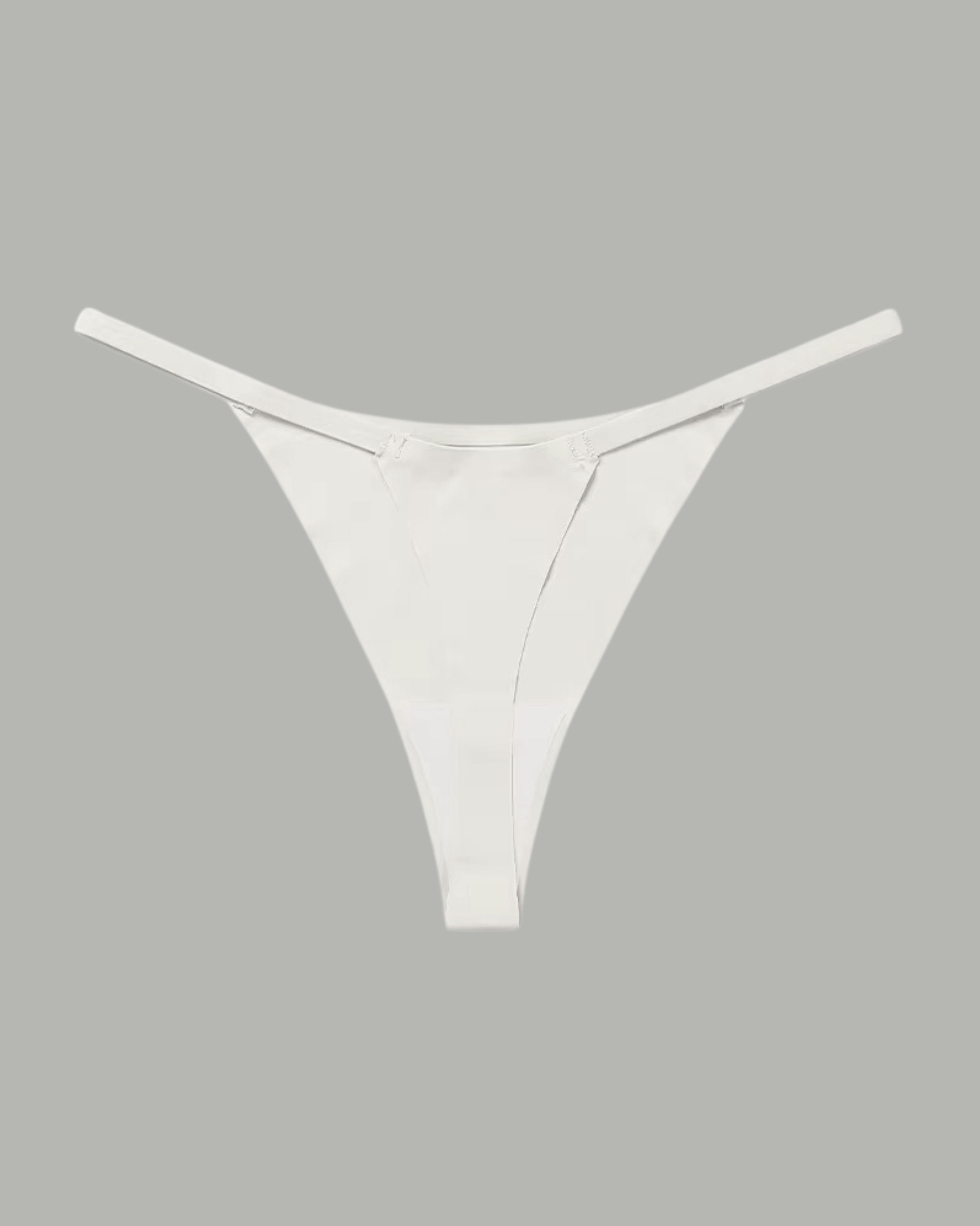 The Kylie Skin Yoga Thong in white – smooth seamless thong with soft stretch fabric for confident, everyday wear by SELF Seductions