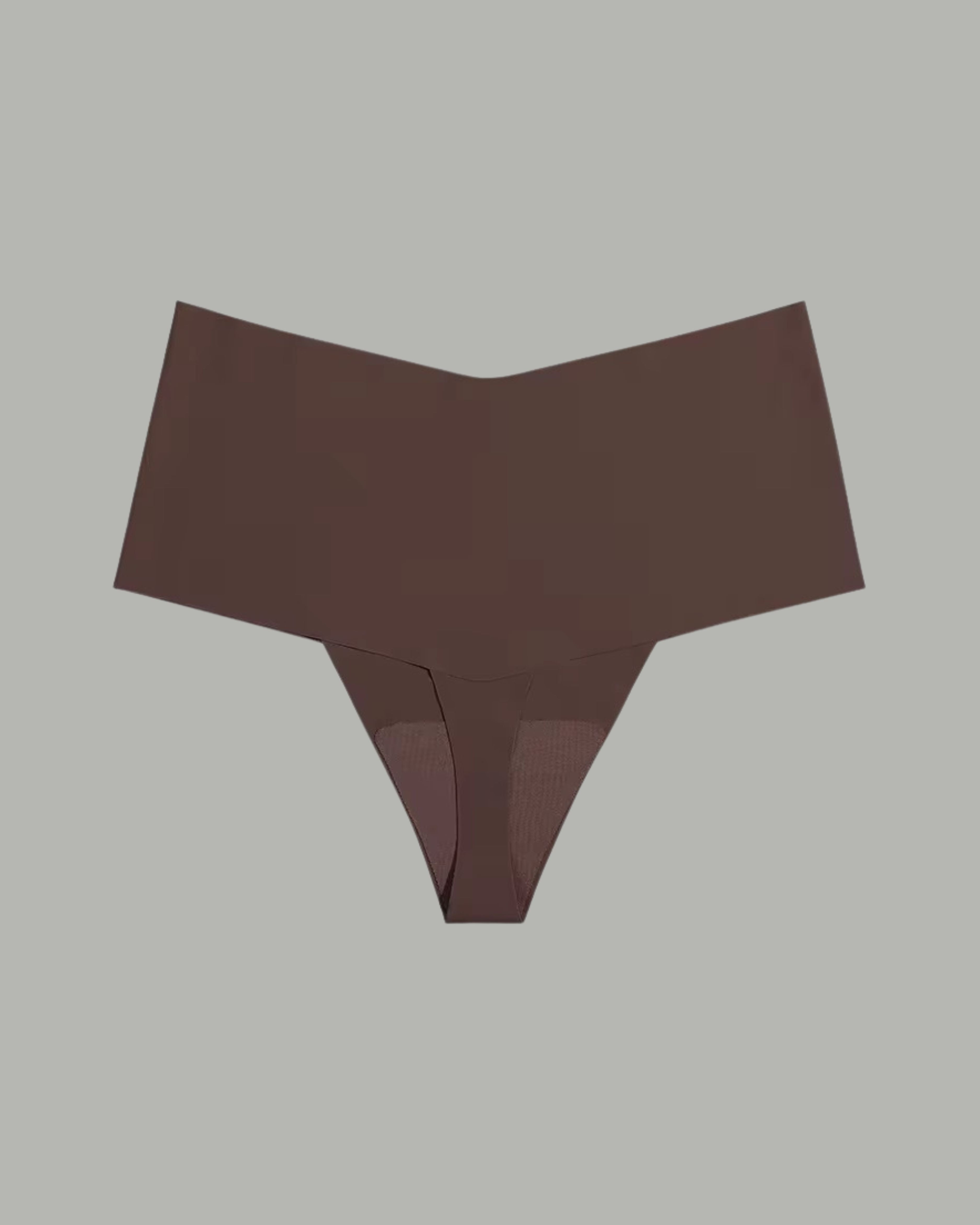 The Kourtney Seamless Sports High Waist Thong : Chocolate