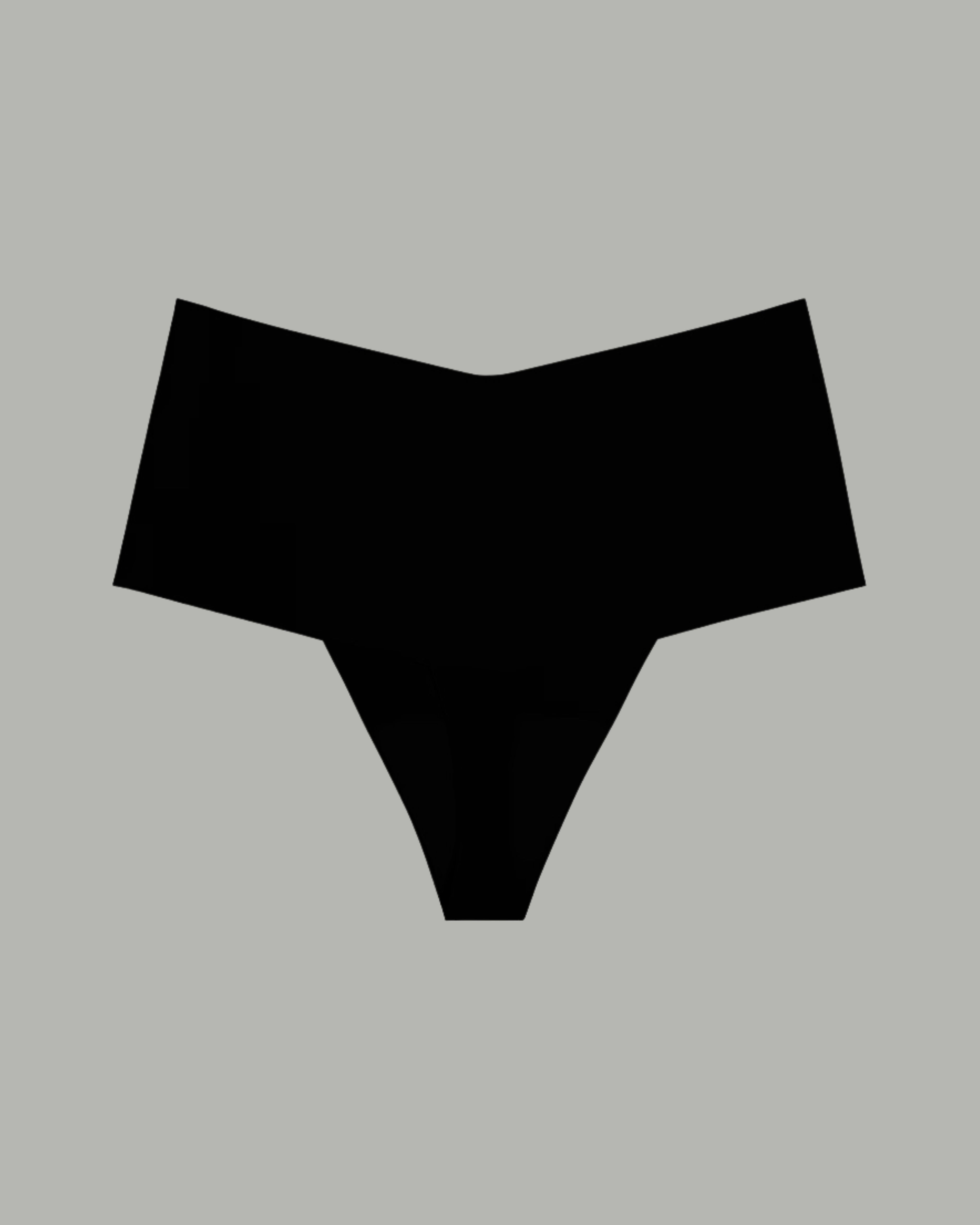 The Kourtney Seamless Sports High Waist Thong in black – high-waisted seamless thong for confident, everyday comfort by SELF Seductions