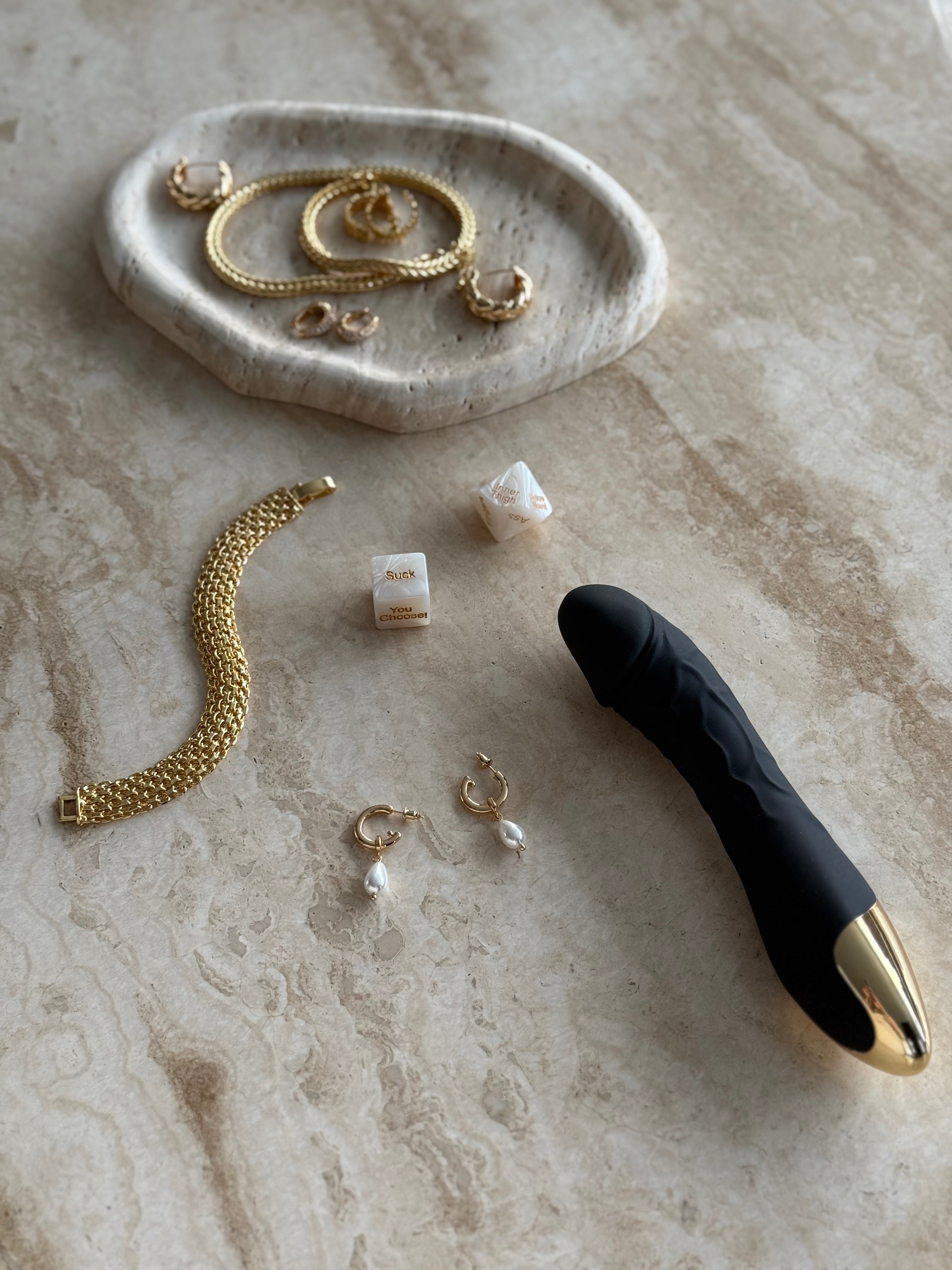 Nikita Sweet Serenity Wellness Device styled with gold accessories – modern and sophisticated SELF Seductions aesthetic