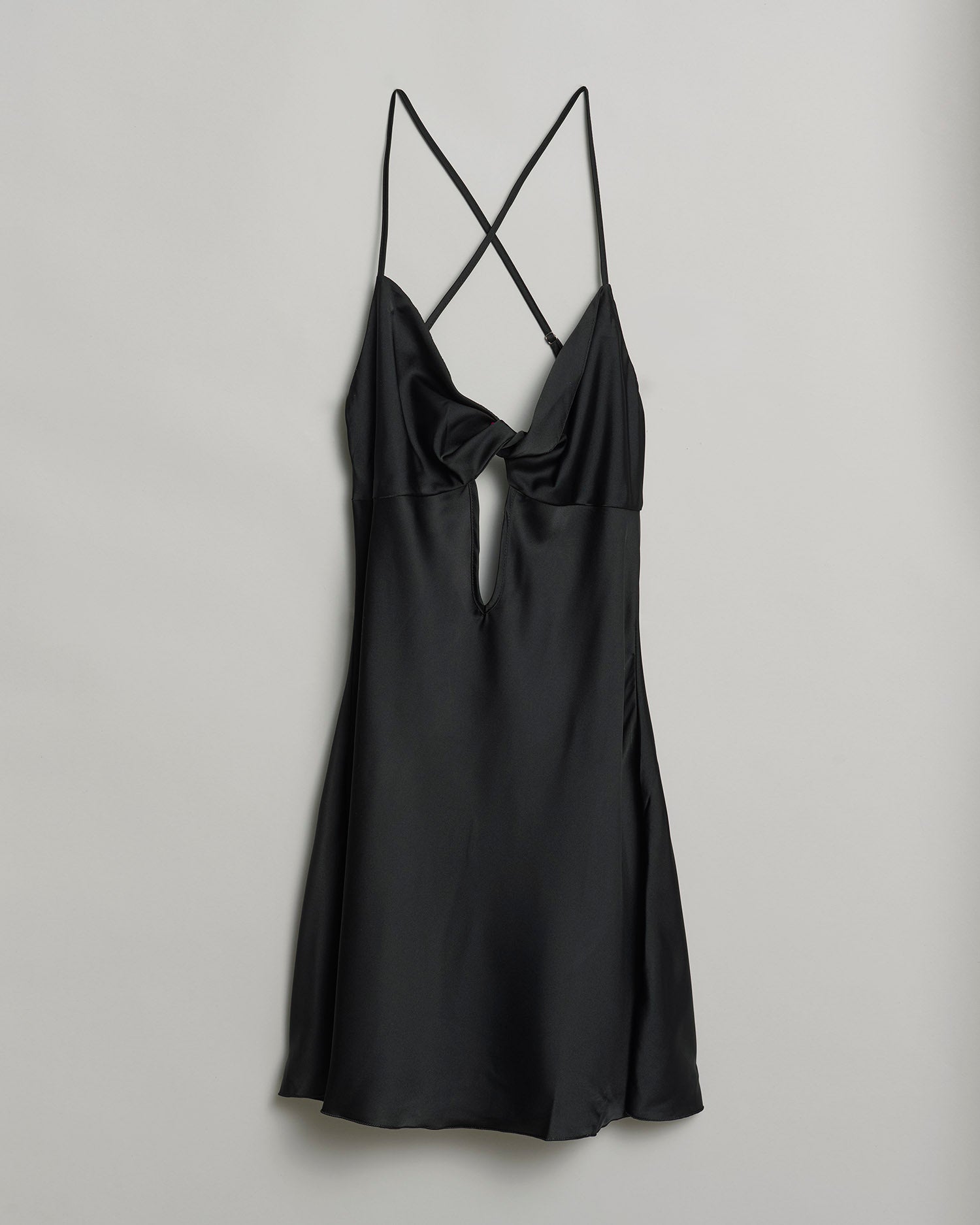 The Uma Satin Night Slip : Black