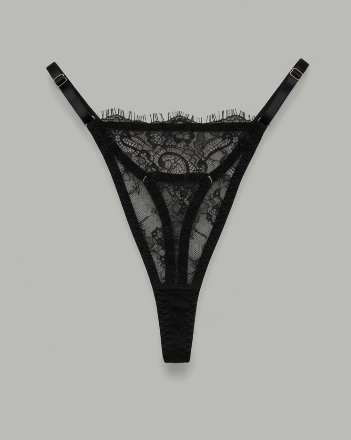 Svart spets-trosa Emma från SELF Seductions - mjuk stretch-spets med minimal passform