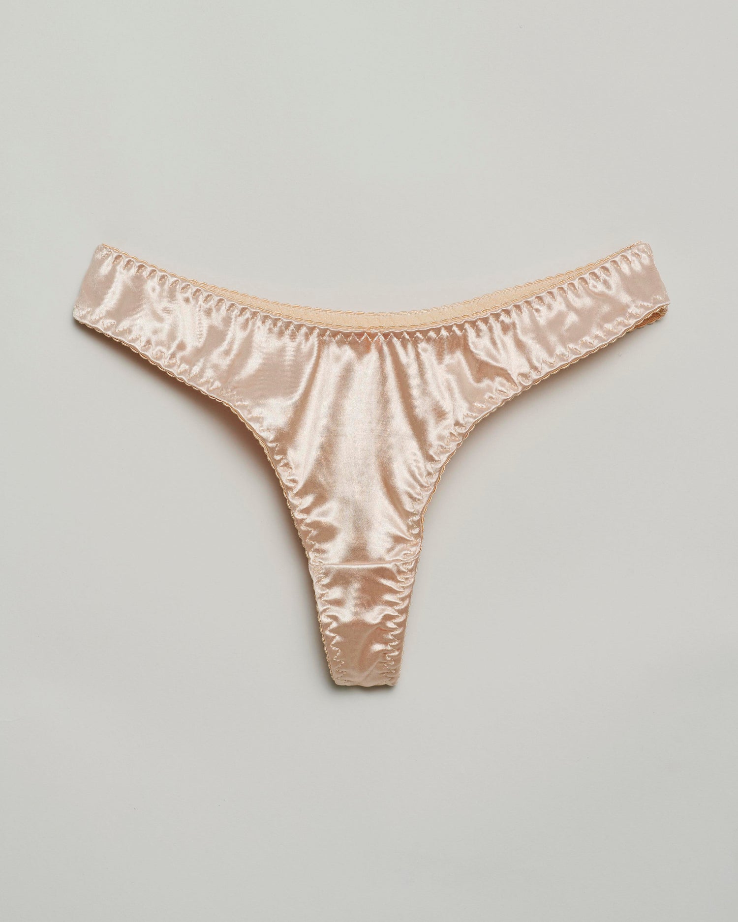 The Siren Satin Thong in ivory – soft satin underwear with smooth fit and elegant SELF Seductions design