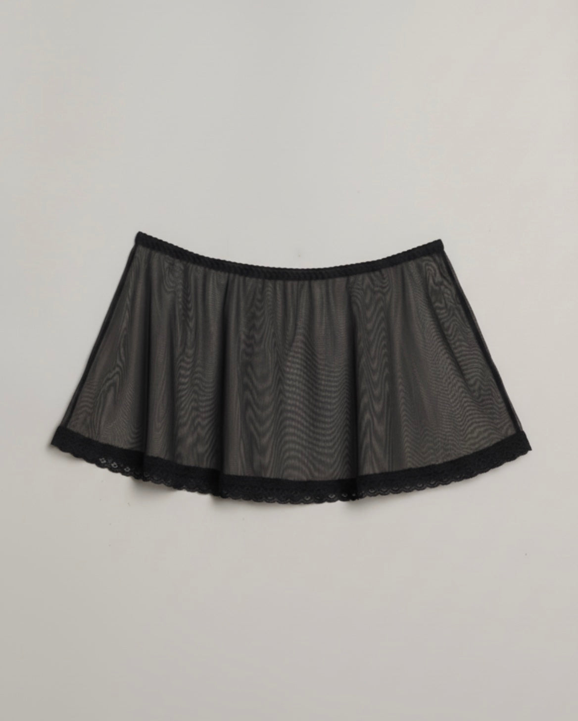 THE ISABELLE SHEER MESH SKIRT : BLACK