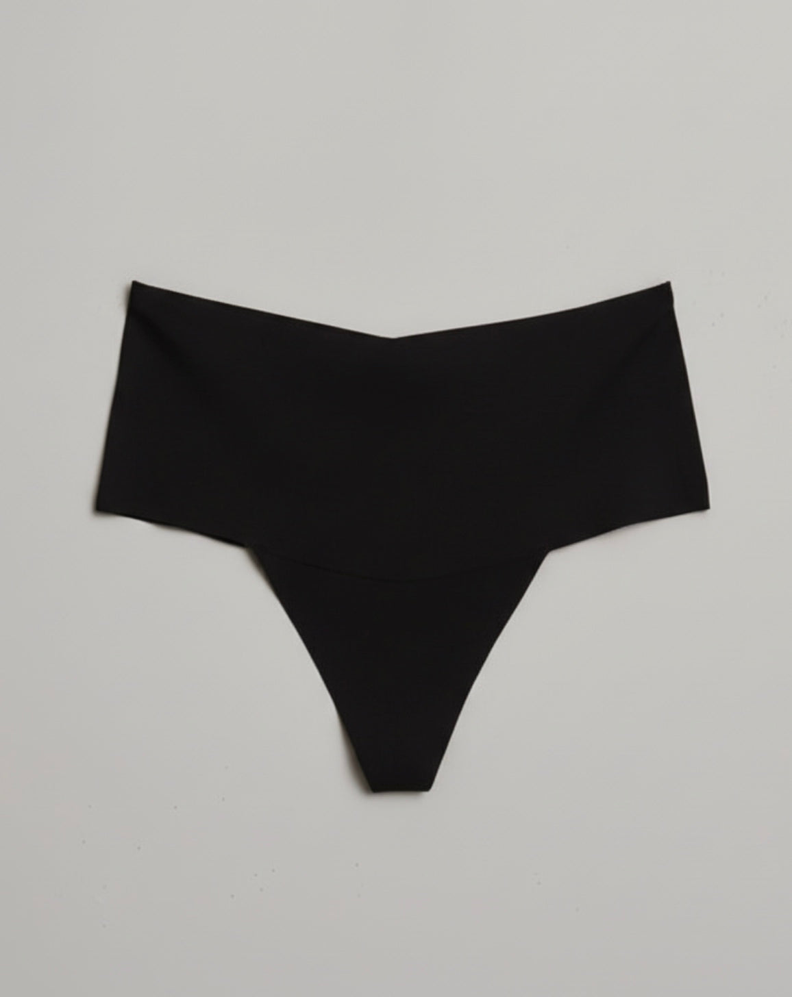 Kourtney Seamless Sports High Waist Thong in black with smooth high-waisted silhouette and seamless finish.